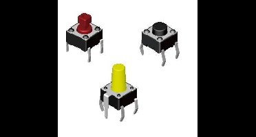 Diptronics DTS-62K-V DTS-62K-V Toetsschakelaar 12 V/DC 50 mA 1x uit/aan Moment 1 stuk(s)