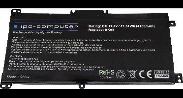 ipc-computer BK03-H REPLACE BK03-H REPLACE Laptopaccu 11.4 V 4150 mAh HP