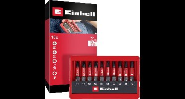 Einhell Impact Bit Taschenbox 10tlg 118653 Bitset 1/4 (6,3 mm), PH, PZ, Zeskant, TX