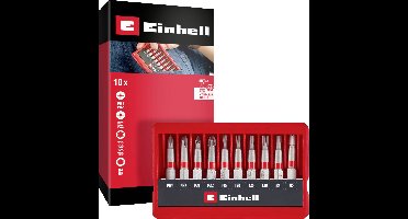 Einhell Bit Taschenbox 10tlg 118643 Bitset PH, PZ, Inbus, TX