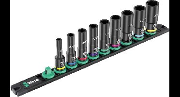 Wera 9661 05005591001 Dop (zeskant) Dopsleutelinzetstuk 1/4, 5/16, 3/8, 7/16, 1/2, 9/16, 5/8, 11/16, 3/4 9-delig