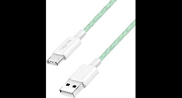 LogiLink CU0328 USB-C-kabel USB 2.0 USB-A stekker, USB-C stekker 1.5 m Groen