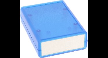 Hammond Electronics 1593LALTBU Handbehuizing 92 x 66 x 28 ABS kunststof, Aluminium Blauw (transparant) 1 stuk(s)