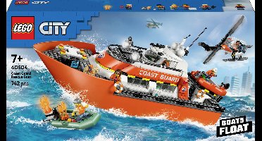 LEGO® CITY 60504 Reddingsboot van de kustwacht met helikopter (60504)