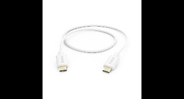 Hama 00201590 USB-laadkabel USB 2.0 USB-C stekker 1 m Wit Verguld