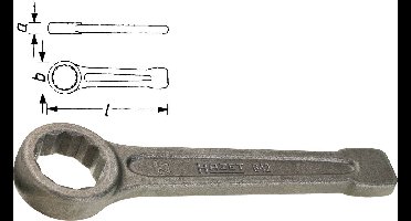 Hazet 642-75 642-75 Slagringsleutel 75 mm DIN 7444