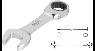 Vigor V2830 Steek-ringratelsleutel Sleutelbreedte (metrisch) 16 mm