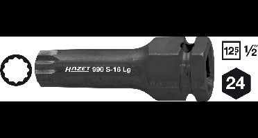 Hazet 990S-16LG 990S-16LG Kracht-dopsleutelinzet 1/2 (12.5 mm)