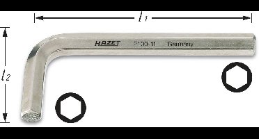 Hazet 2100-12 Haakse schroevendraaier Inbus 12 mm
