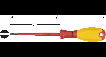 Hazet 810VDE-30 VDE Platte schroevendraaier Kopbreedte: 3 mm Koplengte: 100 mm