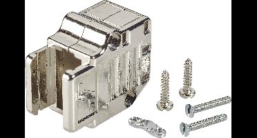 FCI D-SUB 863093C15MLF D-sub behuizing Aantal polen: 15 Kunststof, gemetalliseerd 90 ° Zilver 1 stuk(s)