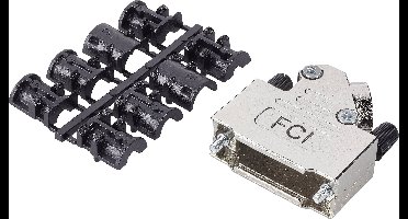 FCI D-SUB 8655MHRA1501KLF D-sub behuizing Aantal polen: 15 Tinspuitgiet 45 ° Zilver 1 stuk(s)