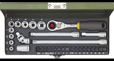Proxxon Industrial 23078 Dopsleutelinzetstuk Metrisch 1/4 (6,3 mm) 32-delig