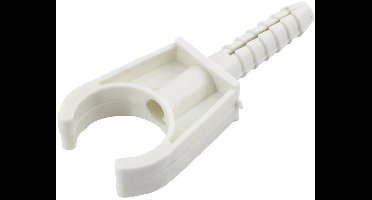 TRU COMPONENTS Bevestigingsklem Insteekbaar 93013c1199 Bundel-Ø (bereik) 25 mm (max) Voor steekmontage in muur, Met steekdeuvel Wit 1 stuk(s)