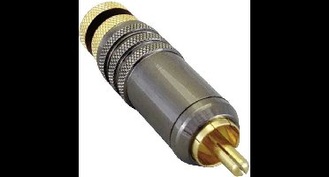 BKL Electronic 0101020 Cinch-connector Stekker, recht Aantal polen: 2 Zwart 1 stuk(s)