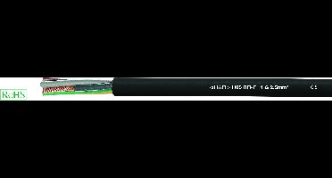 HELU 35005 Rubberkabel H05RR-F 3 G 0.75 mm² Zwart per meter