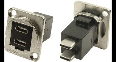 Cliff CP30212M XLR-adapter USB-C bus naar USB-C stekker Adapter, inbouw 1 stuk(s)