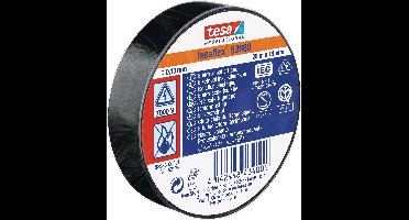 tesa 53988-00001-00 Isolatietape tesa Professional Zwart (l x b) 20 m x 19 mm 1 stuk(s)