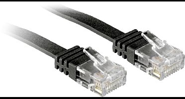 LINDY 47525 RJ45 Netwerkkabel, patchkabel CAT 6 U/UTP 10.00 m Zwart Snagless 1 stuk(s)
