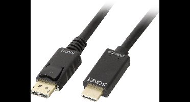 LINDY 36921 DisplayPort-kabel DisplayPort / HDMI Adapterkabel DisplayPort-stekker, HDMI-A-stekker 1.00 m Zwart