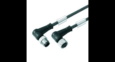 Weidmüller 1925401000 Sensor/actuator connector, geassembleerd M12 Aantal polen (sensoren): 5 Stekker, haaks, Bus, haaks 10.00 m 1 stuk(s)