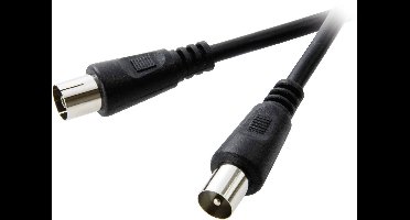 SpeaKa Professional Antenne Aansluitkabel [1x Antennestekker 75 Ω - 1x Antennebus 75 Ω] 2.50 m 75 dB Zwart