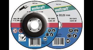 Wolfcraft 1620300 Doorslijpschijf gebogen 115 mm 5 stuk(s) Metaal