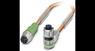 Phoenix Contact 1693953 Sensor/actuator connector, geassembleerd M12 Aantal polen (sensoren): 5 Stekker, recht, Bus, haaks 1.00 m 1 stuk(s)