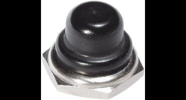 APEM N36216005 U31 Afdichtkap Vernikkeld, Zwart 1 stuk(s)