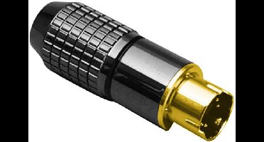 BKL Electronic 0204020 Miniatuur-DIN-connector Stekker, recht Aantal polen: 6 Zwart 1 stuk(s)