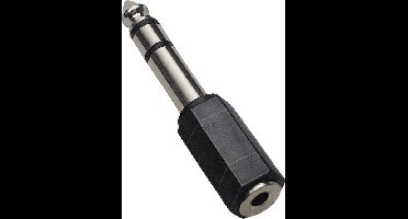 BKL Electronic 1102011 1102011 Jackplug Audio Adapter [1x Jackplug male 6,3 mm - 1x Jackplug female 3,5 mm] Zwart