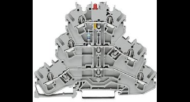 WAGO 2002-3221/1000-434 LED-klem 3-etages 5.20 mm Spanveer Toewijzing: L Grijs 1 stuk(s)