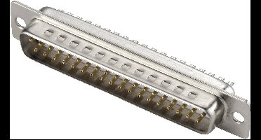 D-sub male connector 180 ° Aantal polen: 37 Soldeerkelk 1 stuk(s)