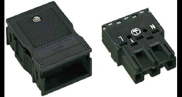 WAGO 770-113/K010-165 Netstekker WINSTA MIDI Stekker, recht Totaal aantal polen: 2 + PE 25 A Zwart 1 stuk(s)