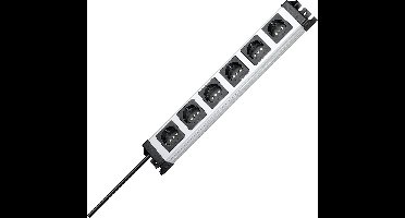 Kopp 226720018 Stekkerdoos 6-voudig Grijs, Zwart Randaarde stekker 1 stuk(s)