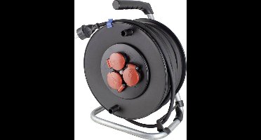 AS Schwabe 10116 Kabelhaspel 25.00 m Zwart Randaarde stekker