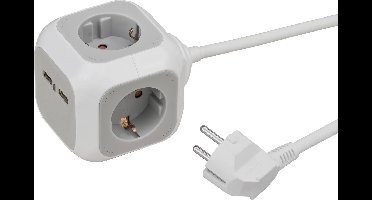 Brennenstuhl 1150100 Stekkerdooskubus 3-voudig Wit, Lichtgrijs Randaarde stekker 1 stuk(s)