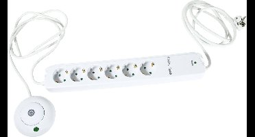 REV 00251201 Stekkerdoos met schakelaar 6-voudig Wit Randaarde stekker 1 stuk(s)