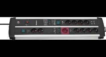 Brennenstuhl 1392000230 Main-Follow 11-voudig Zwart Randaarde stekker 1 stuk(s)