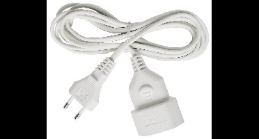 Brennenstuhl 1161660 Stroom Verlengkabel Wit 3.00 m H03VVH2-F 2X 0,75 mm²