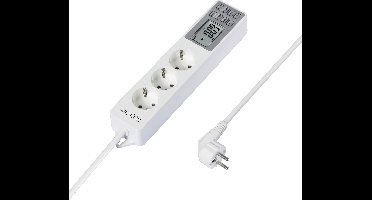 Sygonix SY-4675078 Stekkerdoos met schakelklok 3-voudig Wit Randaarde stekker 1 stuk(s)