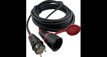 HAWA R7030 Stroom Verlengkabel 16 A Zwart 10.00 m H07RN-F 3G 1,5 mm²