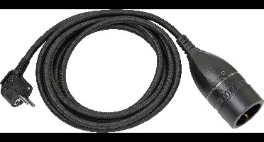 Brennenstuhl 1161830030 Stroom Verlengkabel Zwart 5.00 m H05VV 3G 1,5 mm²
