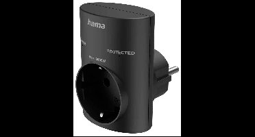 Hama 00223322 Overspanningsbeveiliging tussenstekker Zwart