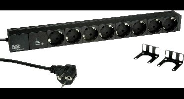 Bachmann 800.3936 Stekkerdoos 19 inch Zwart Randaarde stekker 1 stuk(s)