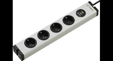 Ehmann 0600c0a052031 Stekkerdoos 4-voudig Grijs Randaarde stekker 1 stuk(s)