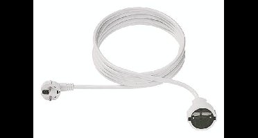 Bachmann 341.287 Stroom Verlengkabel 16 A Wit 4.00 m H05VV-F 3G 1,5 mm²