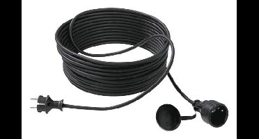 Bachmann 343.192 Stroom Verlengkabel 16 A Zwart 25.00 m H05VV-F 3G 1,5 mm²