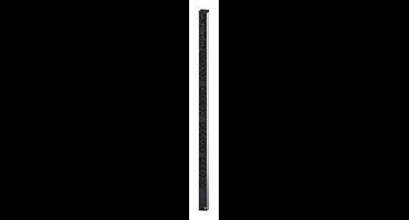 Bachmann 800.2135 19 inch Stekkerdoos voor patchkast 1 HE Apparaatcontactdoos C19 16A Aluminium profiel Zwart