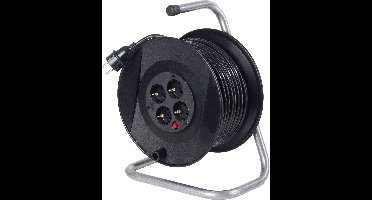 AS Schwabe 11104 Kabelhaspel 25.00 m Zwart Randaarde stekker